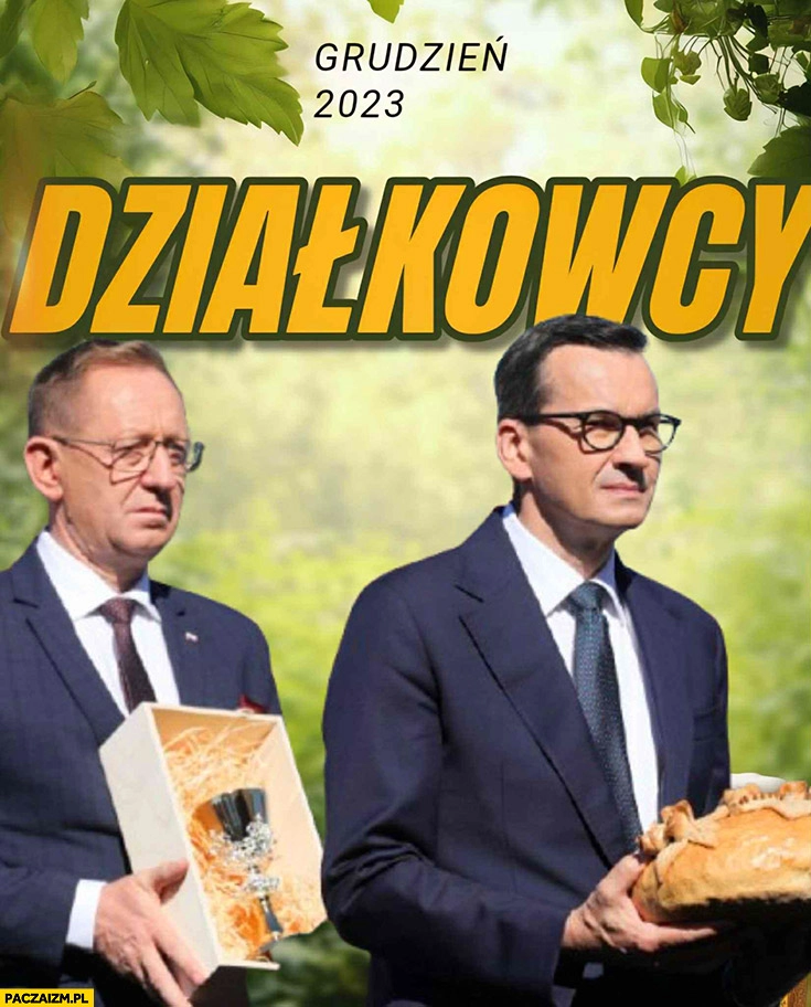 
    Telus Morawiecki działkowcy grudzień 2023 działka CPK