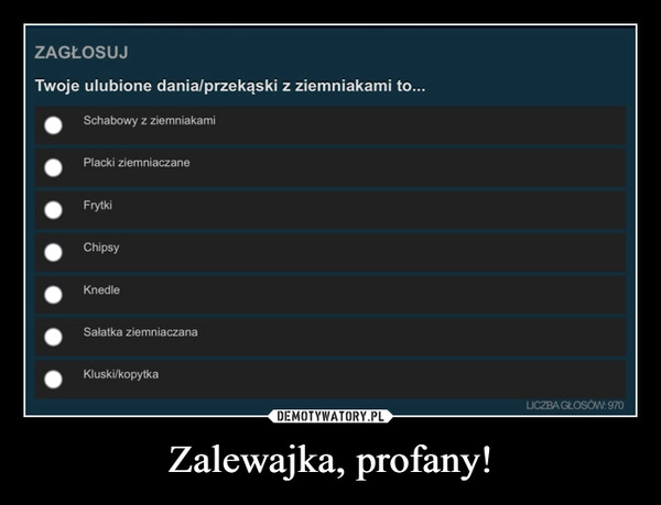 
    Zalewajka, profany!