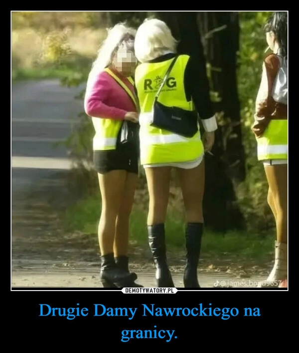 
    Drugie Damy Nawrockiego na granicy.