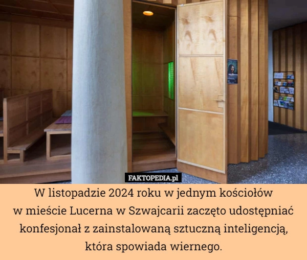 
    W listopadzie 2024 roku w jednym kościołów
w mieście Lucerna w Szwajcarii