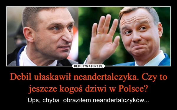
    Debil ułaskawił neandertalczyka. Czy to jeszcze kogoś dziwi w Polsce?