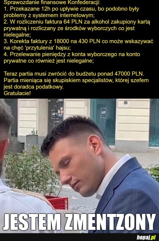 
    Sprawozdanie finansowe Konfederacji