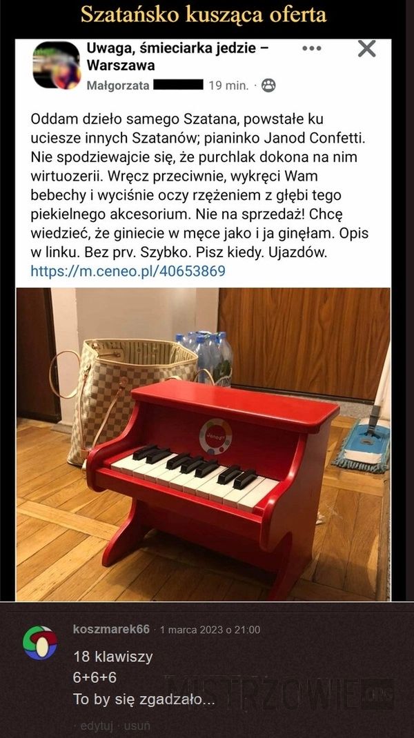 
    Szatan musiał maczać w tym szpony