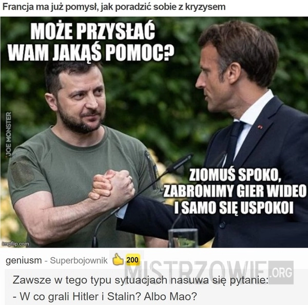 
    Francja ma już pomysł, jak poradzić sobie z kryzysem