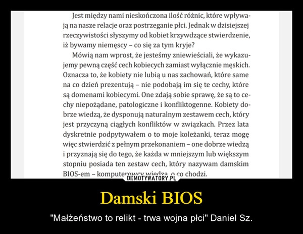 
    Damski BIOS