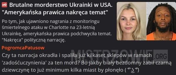
    Brutalne morderstwo Ukrainki w USA