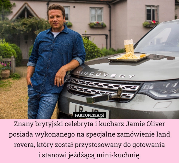 
    Znany brytyjski celebryta i kucharz Jamie Oliver posiada wykonanego na specjalne