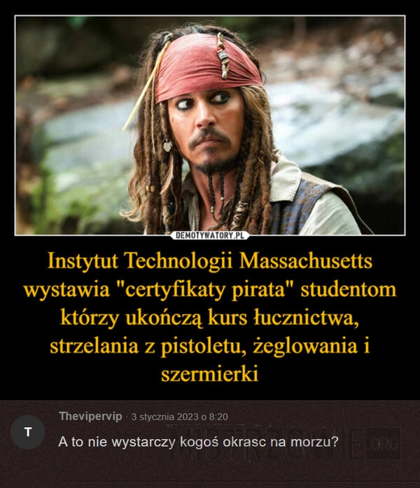 
    Certyfikat pirata