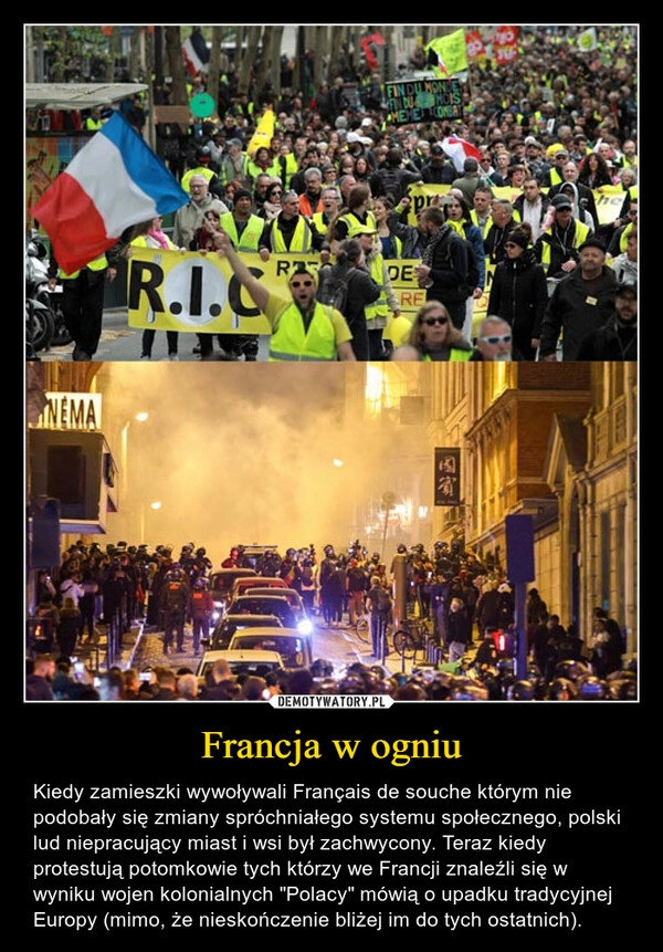 
    Francja w ogniu