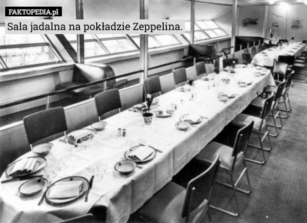 
    Sala jadalna na pokładzie Zeppelina.
