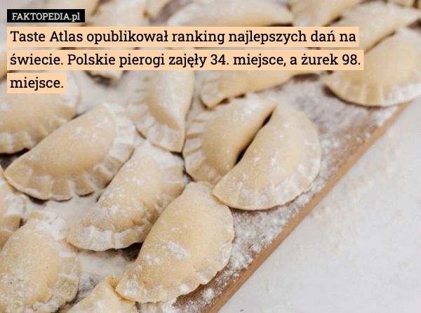 
    Taste Atlas opublikował ranking najlepszych dań na świecie. Polskie pierogi