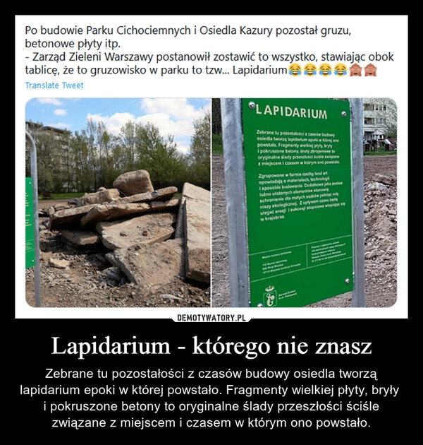 
    Lapidarium - którego nie znasz