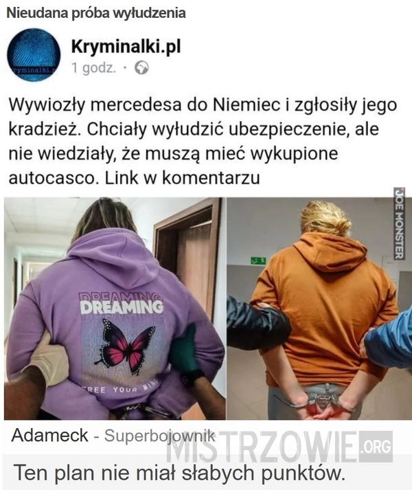 
    Nieudana próba wyłudzenia