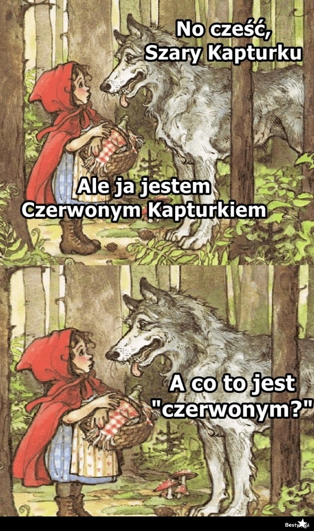 
    Czerwony Kapturek i wilk 