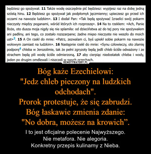Bóg każe Ezechielowi: 