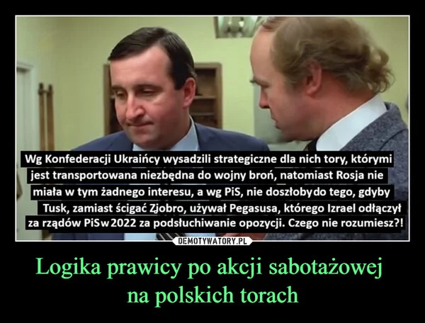 
    Logika prawicy po akcji sabotażowej na polskich torach