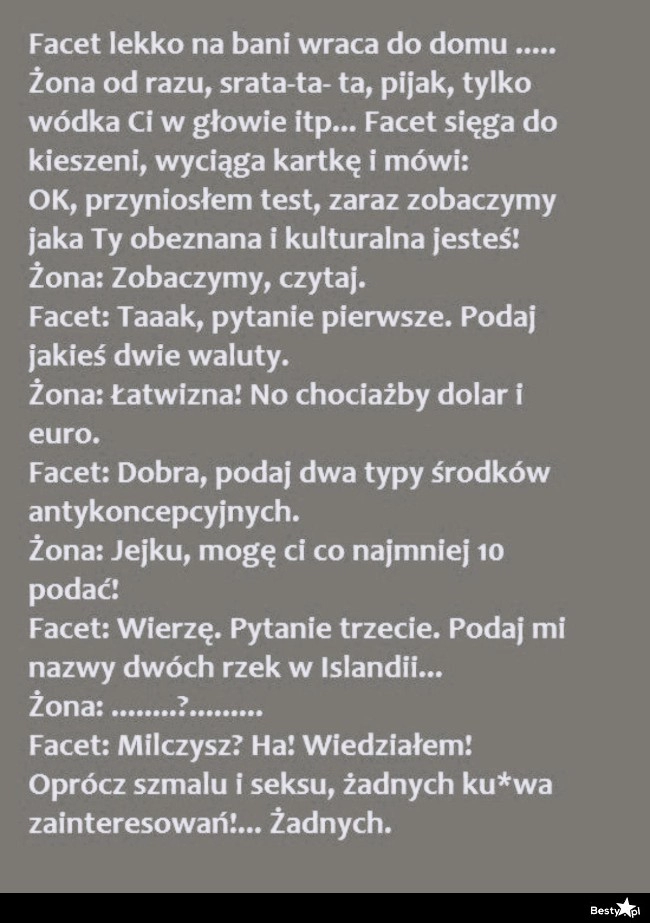 
    Pijany mąż vs. Żona 