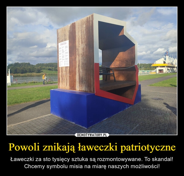 
    Powoli znikają ławeczki patriotyczne