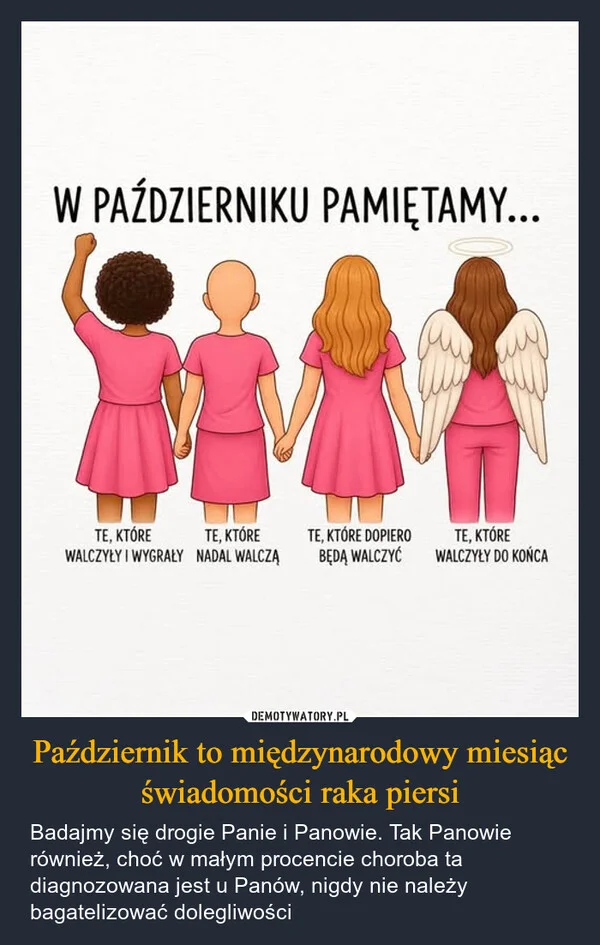 Październik to międzynarodowy miesiąc świadomości raka piersi