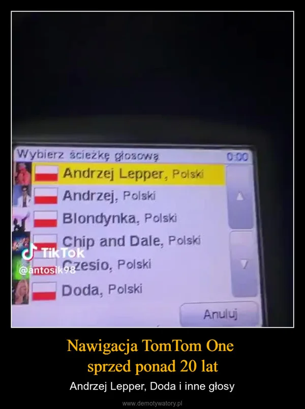 
    Nawigacja TomTom One sprzed ponad 20 lat