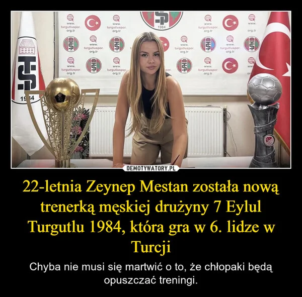 22-letnia Zeynep Mestan została nową trenerką męskiej drużyny 7 Eylul Turgutlu 1984, która gra w 6. lidze w Turcji