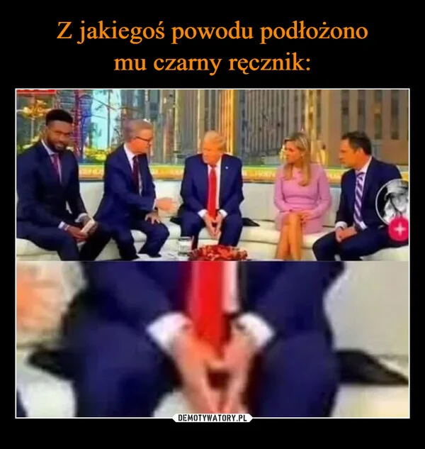 
    Z jakiegoś powodu podłożono mu czarny ręcznik: