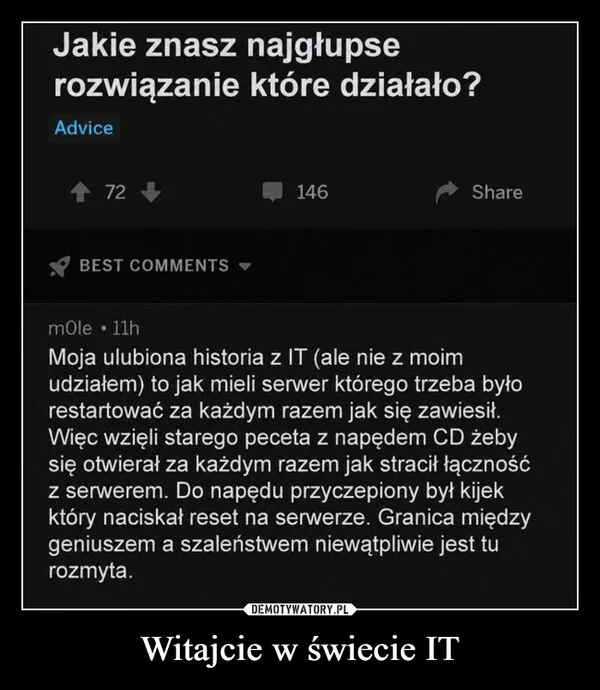 
    Witajcie w świecie IT