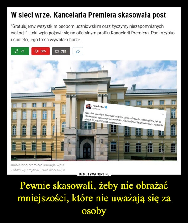 
    Pewnie skasowali, żeby nie obrażać mniejszości, które nie uważają się za osoby