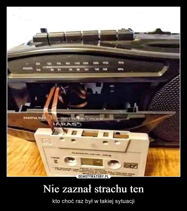 
    Nie zaznał strachu ten