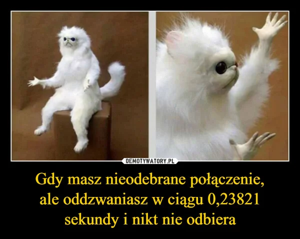 Gdy masz nieodebrane połączenie, ale oddzwaniasz w ciągu 0,23821 sekundy i nikt nie odbiera