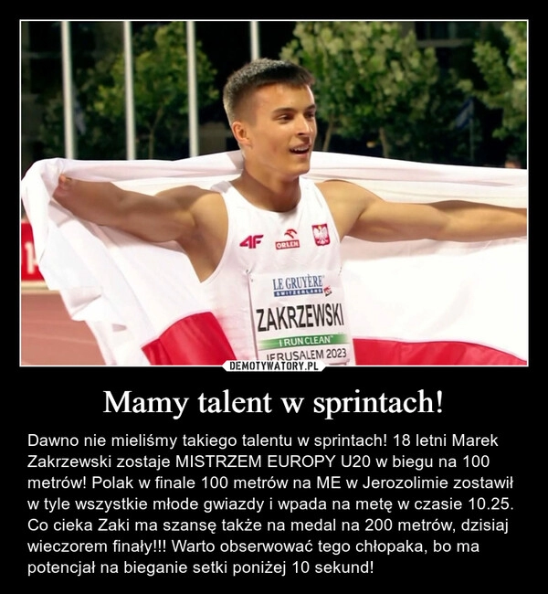 
    Mamy talent w sprintach!