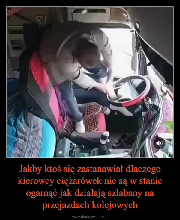 Jakby ktoś się zastanawiał dlaczego kierowcy ciężarówek nie są w stanie ogarnąć jak działają szlabany na przejazdach kolejowych