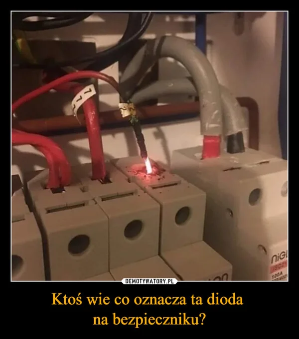 
    Ktoś wie co oznacza ta dioda na bezpieczniku?