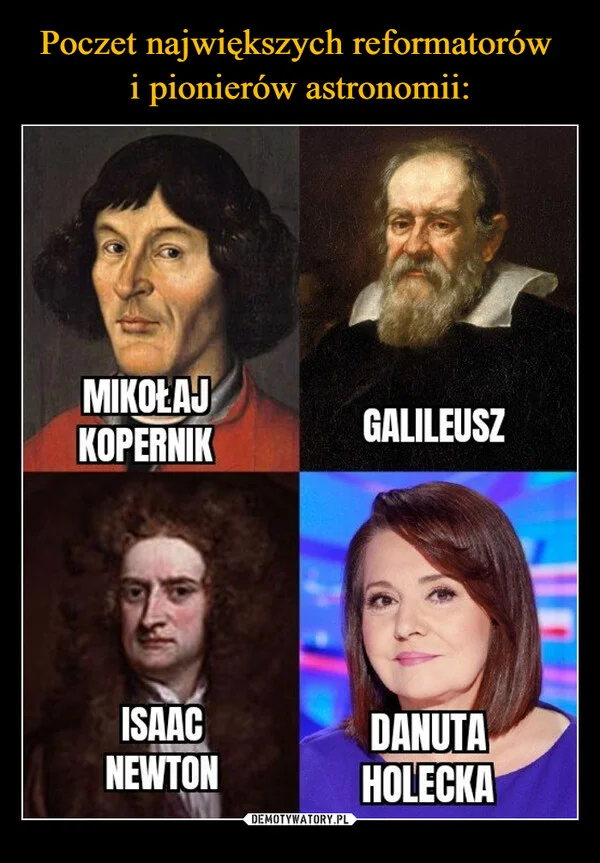 Poczet największych reformatorów i pionierów astronomii: