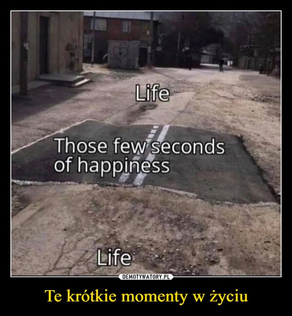 
    Te krótkie momenty w życiu