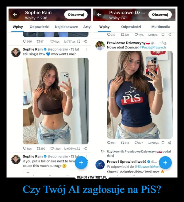 
    Czy Twój AI zagłosuje na PiS?