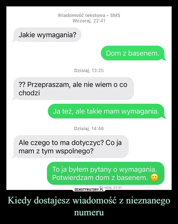 
    Kiedy dostajesz wiadomość z nieznanego numeru