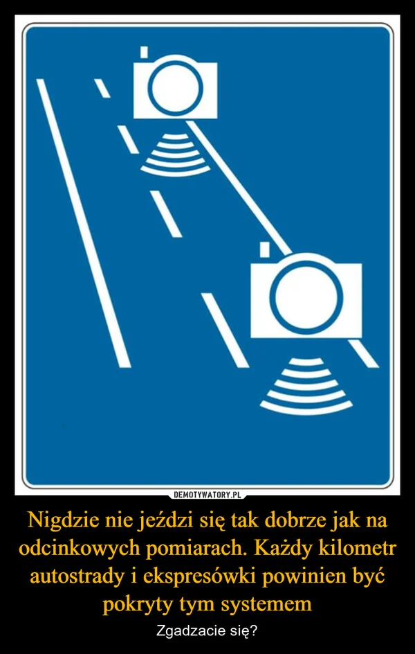 Nigdzie nie jeździ się tak dobrze jak na odcinkowych pomiarach. Każdy kilometr autostrady i ekspresówki powinien być pokryty tym systemem