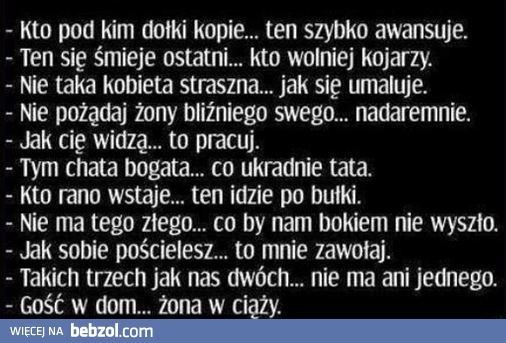 
    Odświeżone przysłowia