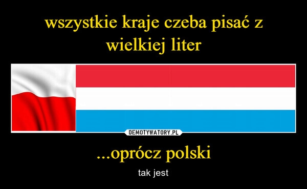 
    wszystkie kraje czeba pisać z wielkiej liter ...oprócz polski