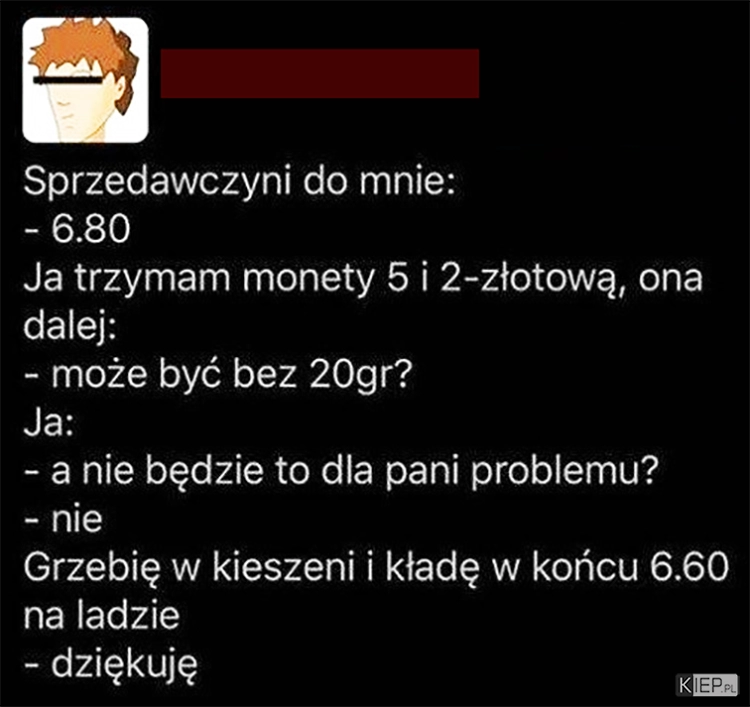 
    Wydawanie w sklepie reszty