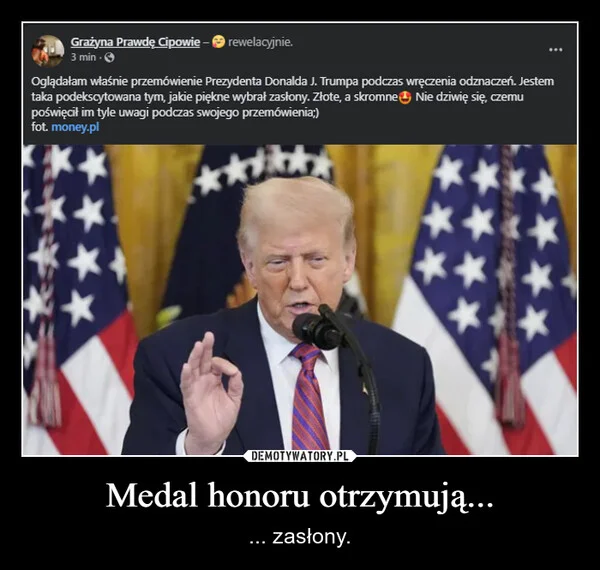 
    Medal honoru otrzymują...