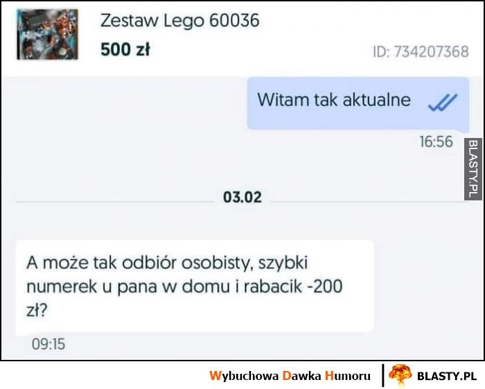 
    OLX czy ogłoszenie aktualne? A może odbiór osobisty, szybki numere i rabacik 200 zł?