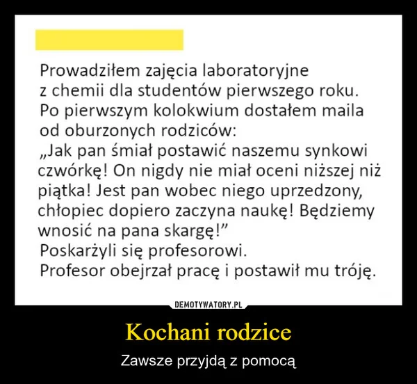 
    Kochani rodzice