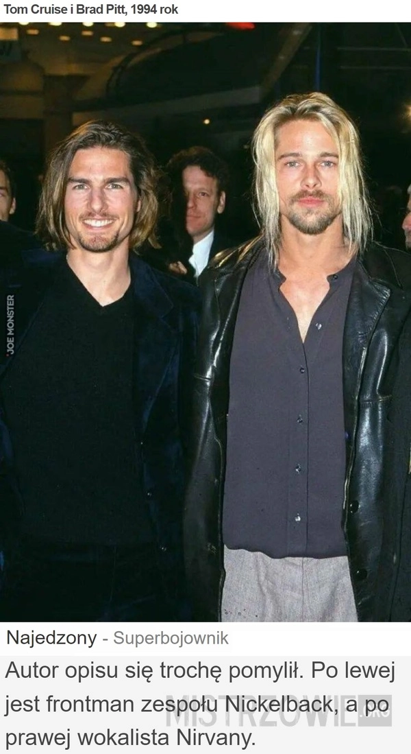 
    Tom Cruise i Brad Pitt, 1994 rok