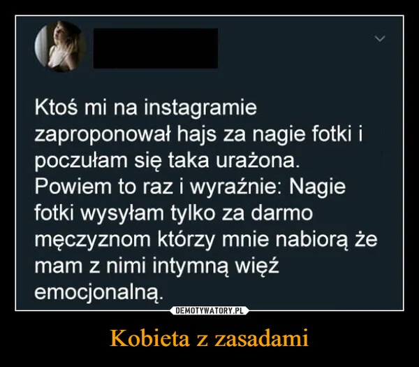 
    Kobieta z zasadami