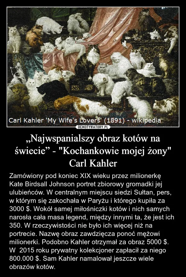 
    „Najwspanialszy obraz kotów na świecie” - 