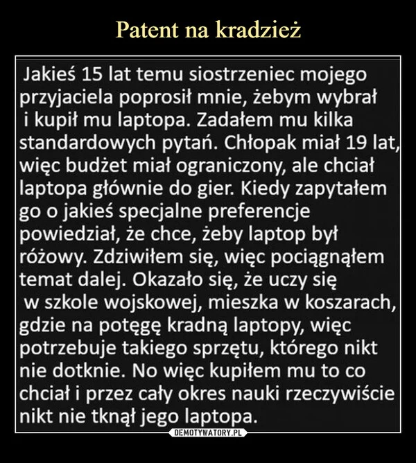 
    Patent na kradzież