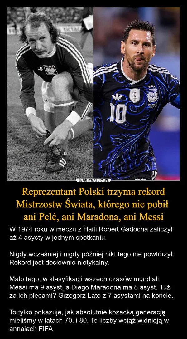 
    Reprezentant Polski trzyma rekord Mistrzostw Świata, którego nie pobił ani Pelé, ani Maradona, ani Messi