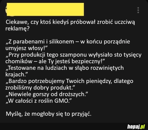 
    Uczciwe reklamy